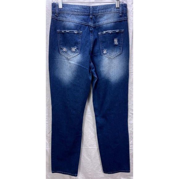 Women's St Patrick's Day Jeans Clover Patch Distressed Denim Shamrock Sz S 28x30 - Picture 2 of 6